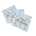 PAW Happy Birthday Napkins, 20 pcs