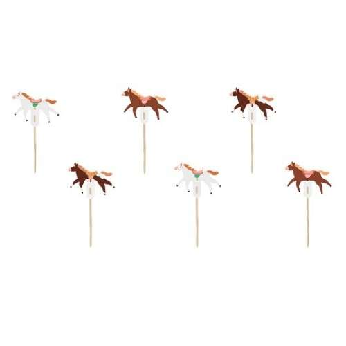 PartyDeco Horse Cupcake Topper, 6pcs