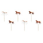 PartyDeco Horse Cupcake Topper, 6pcs