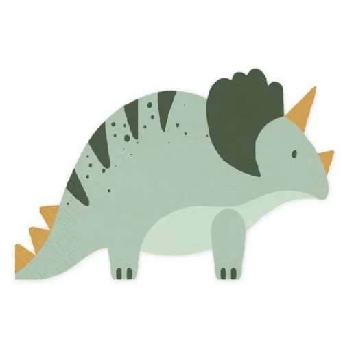 PartyDeco Dinosaurier Triceratops Servietten, 12 Stück