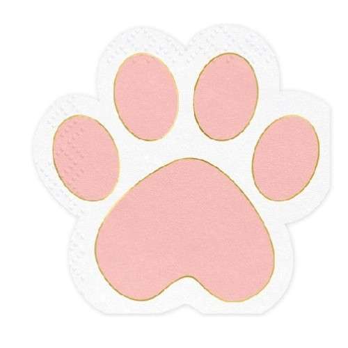 PartyDeco Cat Paw Napkins Cups, 12 pcs