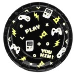 PartyDeco Gamepad Paper Plates, 6pcs