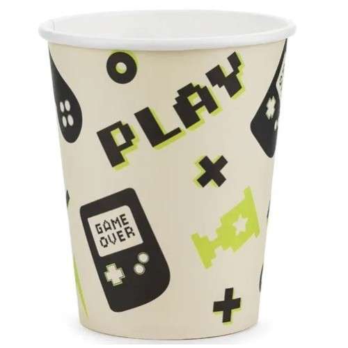 PartyDeco Gamer Party Cups, 6 pcs