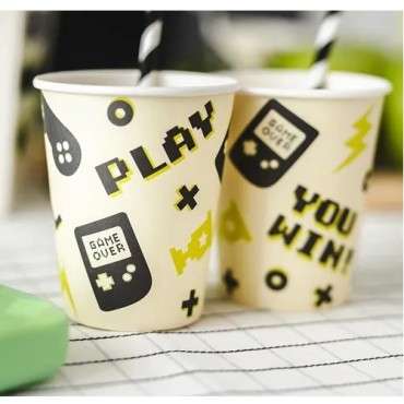 Video Game Birthday Party Disposable Cups - Minecraft Party Cups - Game on Partyware - Gaming Party Cups