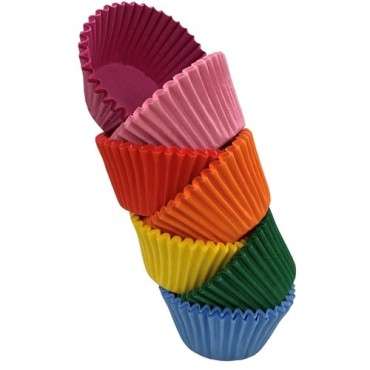 Rainbow Colour Cupcake Liners