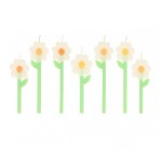 Meri Meri Daisy Candles, 6 Pcs