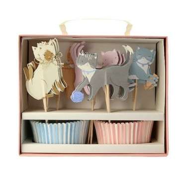 Meri Meri Cat Cupcake Kit - kiity Cupcake Set