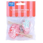 PME Cupcake Topper "Sweet on You" Set, 24 Stück