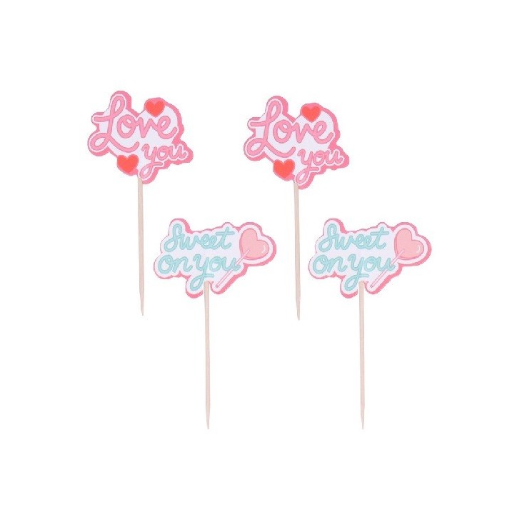 PME Cupcake Toppers Sweet on You Set, 24 Stück