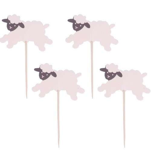 PME Cupcake Topper Schäfchen Set, 24 Stück