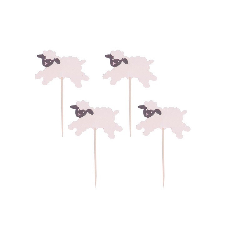 PME Cupcake Topper Schäfchen Set, 24 Stück