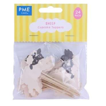 PME Cupcake Topper Sheep Set, 24pcs