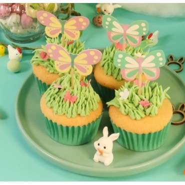 PME Cupcake Topper Schmetterlinge Set, 24 Stück