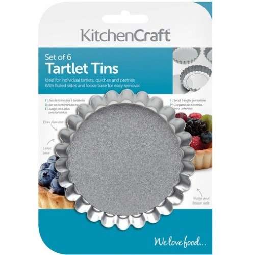 KitchenCraft Tarteformen Set, 6 Stück