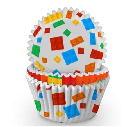 Anniversary House Building Blocks Cupcake Liners, 20 pcs