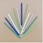 ScrapCooking Birthday Candles in Blue and Green Tones, 12 pcs