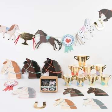 Meri Meri Horse Party Cupcake Kit – 48-teiliges Set für Pferdepartys