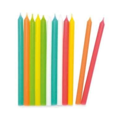 Colorful Birthday Candles - Scrapcooking 12-Piece Set for Cakes