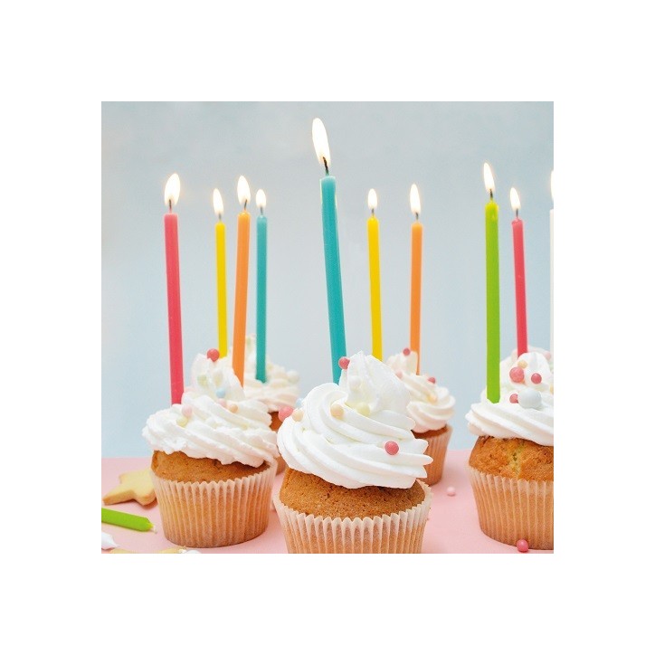 Colorful Birthday Candles - Scrapcooking 12-Piece Set for Cakes