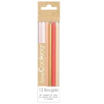 ScrapCooking Birthday Candles in Pink & Gold Tones, 12 pcs