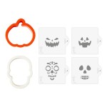 Decora Halloween Pumpkin / Skull Cutters & Stencil Set