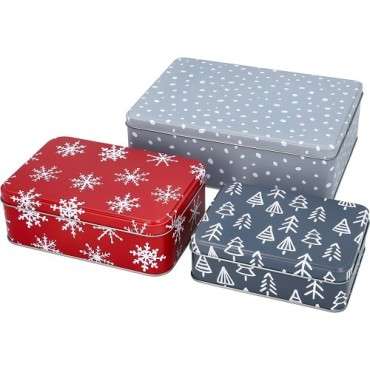 Cookie Tin Set "Winter" - Enchanting Storage for Christmas Cookies