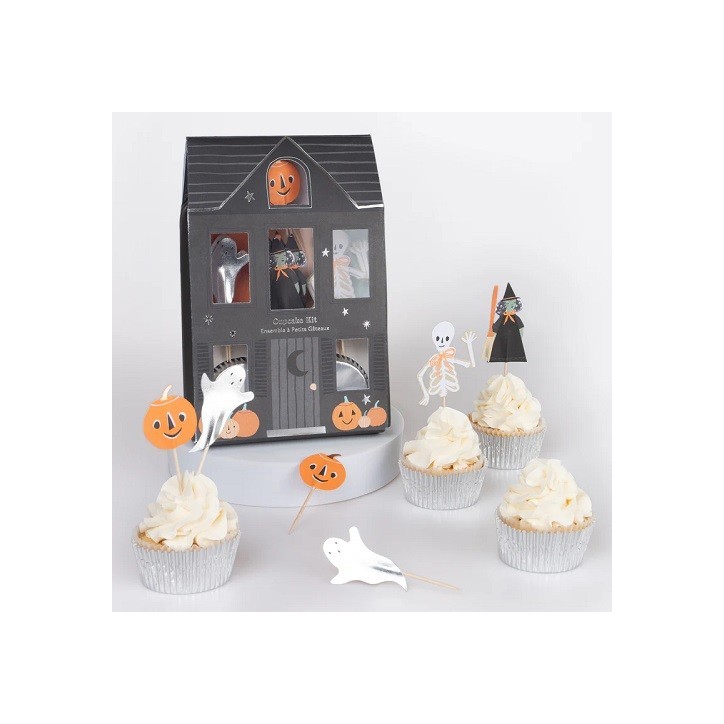 Meri Meri Halloween Cupcake Kit - Set for Spooky Cupcakes