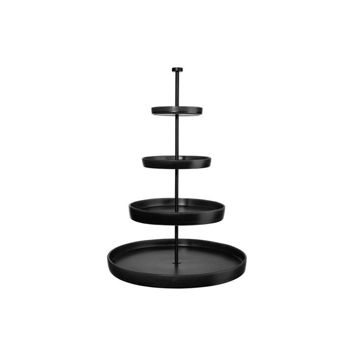 Etagere Grande Nero 4-stufig – Elegante Servieretagere in Schwarz