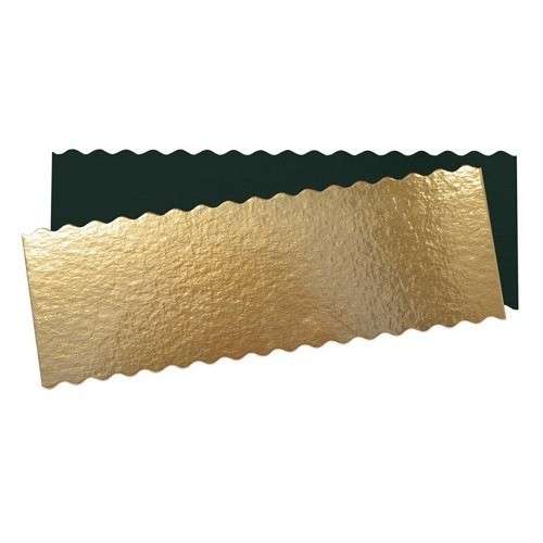 ScrapCooking Cake Kartonboden 10x30cm Gold/Schwarz, 5 Stück