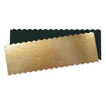 ScrapCooking Cake Kartonboden 10x30cm Gold/Schwarz, 5 Stück