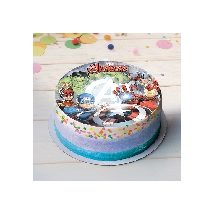 Avengers Tortenaufleger 20 cm – Perfekte Superhelden-Torte