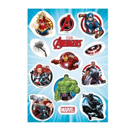 Essbare Avengers Oblaten - Superhelden Muffin & Kuchen Dekoration