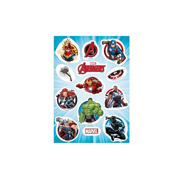 Edible Avengers Wafer Cake Decorations Superhero Cupcake Decor