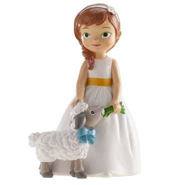 Communion Girl with Lamb – Adorable Cake Topper for Communion