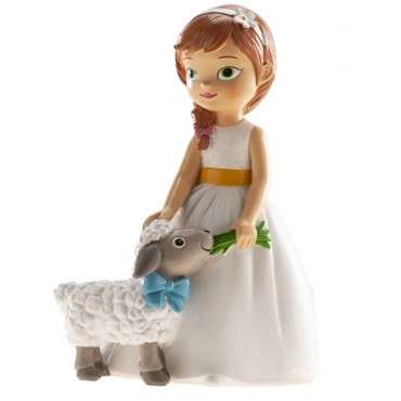 Communion Girl with Lamb – Adorable Cake Topper for Communion