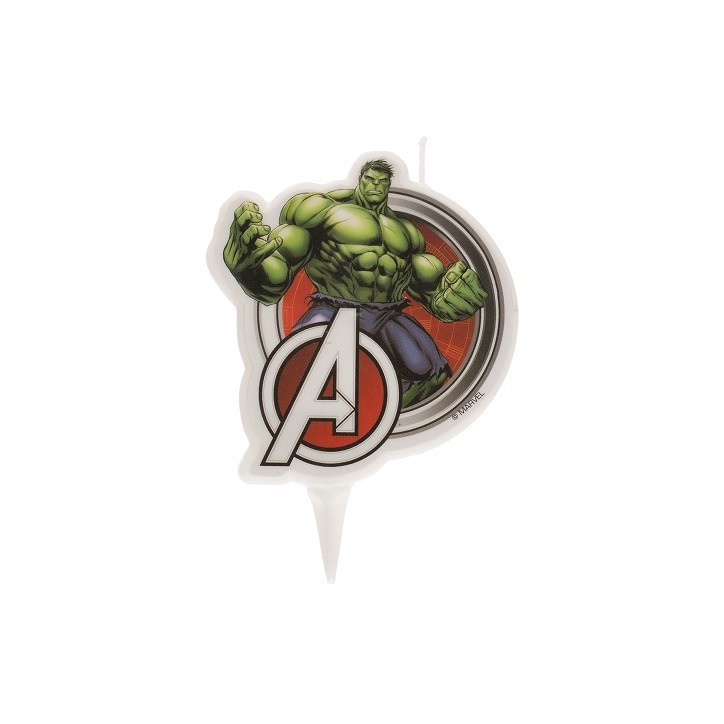 Hulk Geburtstagskerze 9 cm – Avengers Torten-Deko