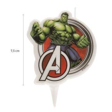 Hulk Geburtstagskerze 9 cm – Avengers Torten-Deko