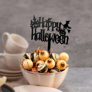 Happy Halloween Cake Topper Witch - Perfect for Halloweenparties