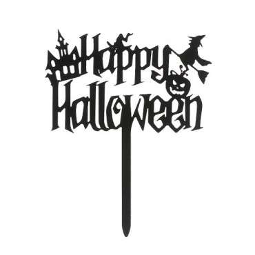 Happy Halloween Cake Topper Witch - Perfect for Halloweenparties