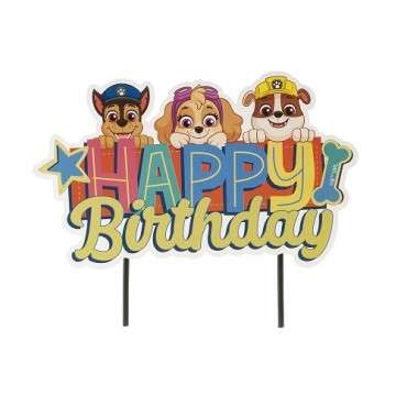 Paw Patrol Happy Birthday Cake Topper | Perfect for Children's Parties