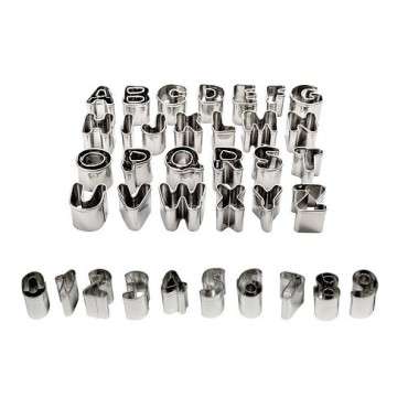 PME Alphabet & Number Cutter Set – 36-piece Stainless Steel