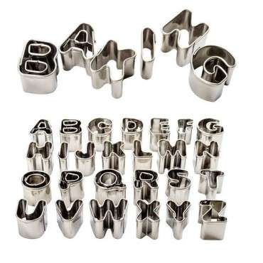 PME Alphabet & Number Cutter Set – 36-piece Stainless Steel