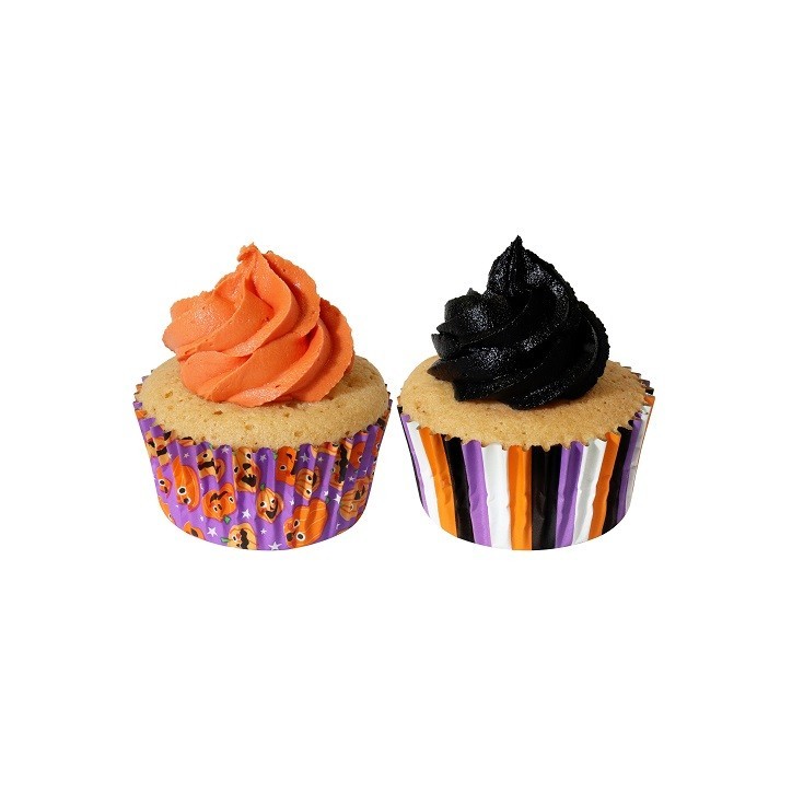 Halloween Foil-lined Cupcake Cases - Pumpkin Party 60 Stück