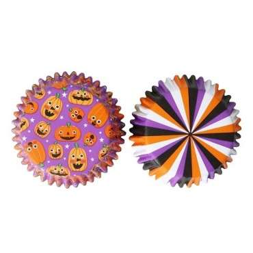 Halloween Foil-lined Cupcake Cases - Pumpkin Party 60 Stück