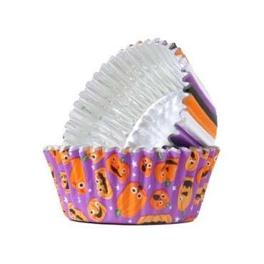 Halloween Foil-lined Cupcake Cases - Pumpkin Party 60 Stück