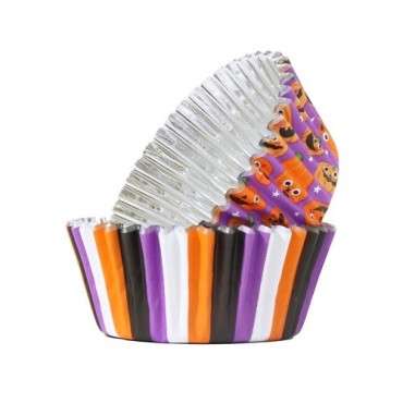 Halloween Foil-lined Cupcake Cases - Pumpkin Party (Pack of 60)