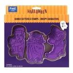 PME Halloween Creepy Characters Cookie Cutter & Stamps Set 3-pcs