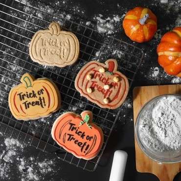 Halloween Cookie Cutters & Stamps - Happy Halloween Set of 3