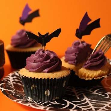 Halloween Cupcake Cases & Topper Set - Bats 🦇 | Pack of 48