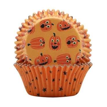 PME Halloween Cupcake Set – Jack-o-Lantern Topper & Förmchen (48 Stück)